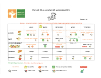 Menu du 22 au 26 septembre 2025