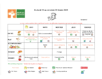 menu du 16 au 20 fevrier