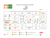 menu du 19 au 23 janvier