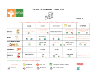 2026 – Menus DU 09 AU 13 MARS