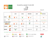 Menus du 06 au 10 juillet